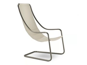 NANCY - Cantilever leather armchair with armrests by i 4 Mariani - view 3